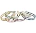 CoverYourHair Metal Headband - 6 Pack Hard Headbands - Gold Woven Pastel Colored Hairbands