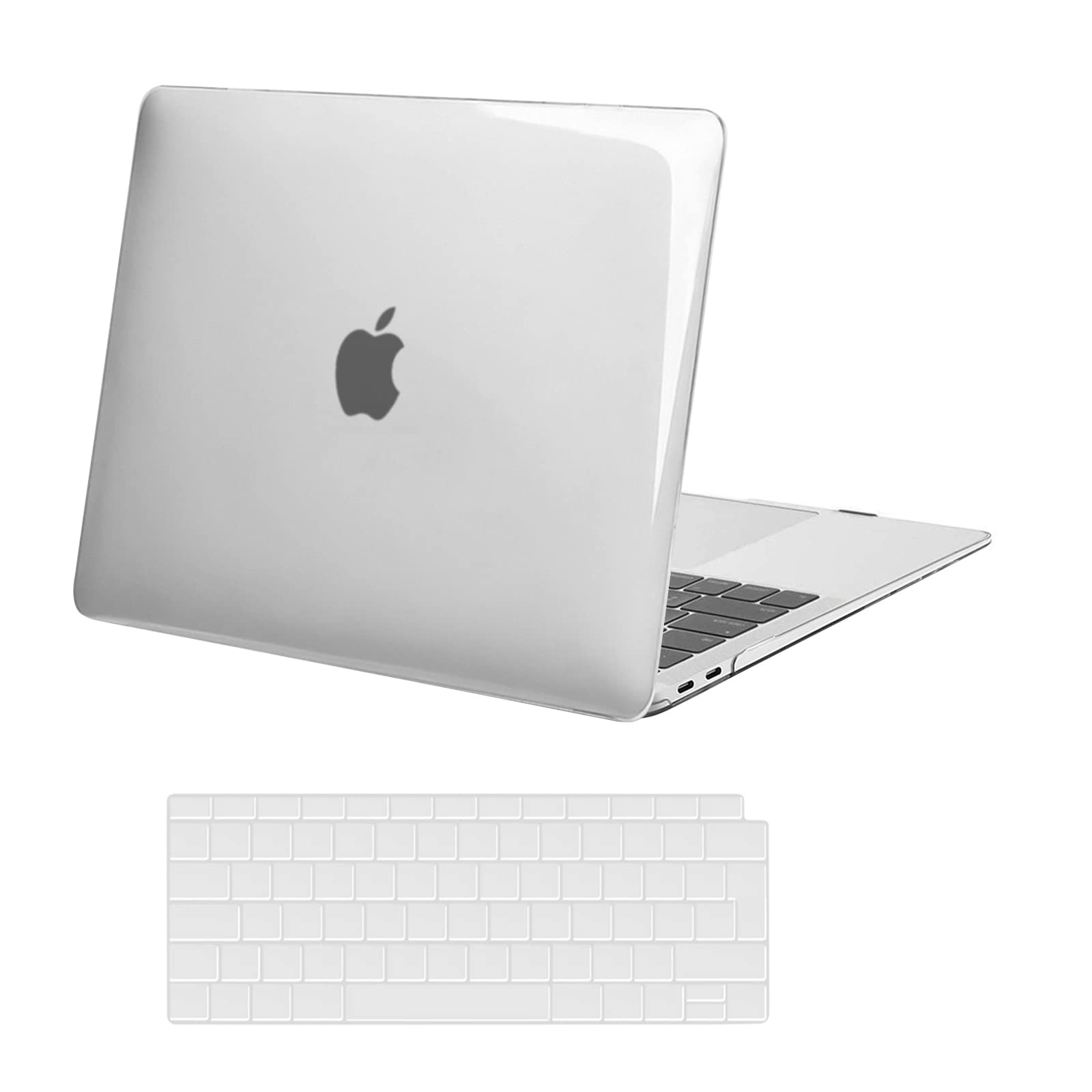 MOSISO Compatible with MacBook Air 13 inch Case M1 2021 2020 2019 2018 A2337 A2179 A1932, Protective Hard Shell Cover for MacBook Air M1 Case 13.3 inch with Keyboard Cover Skin, Crystal Clear