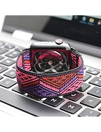 Tefeca   Correa de repuesto para Apple Watch (1.496 in, 1.575 in, 1.654 in, 1.732 in), color rojo