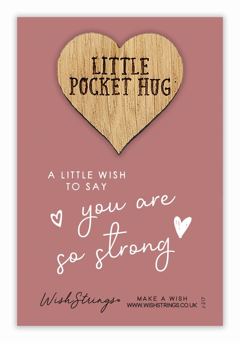 A Wish to Say You are So Strong Little Pocket Hug Wish Token Keepsake Gift Idea SPH048