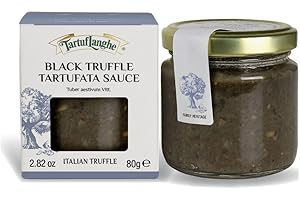 TartufLanghe Black Truffle Tartufata Pasta Sauce – Gourmet Italian Summer Truffle Sauce With Mushrooms, Versatile Condiment for Pasta, Pizza, Meat, Fish, & Flatbreads - 2.82 OZ (Pack of 1)
