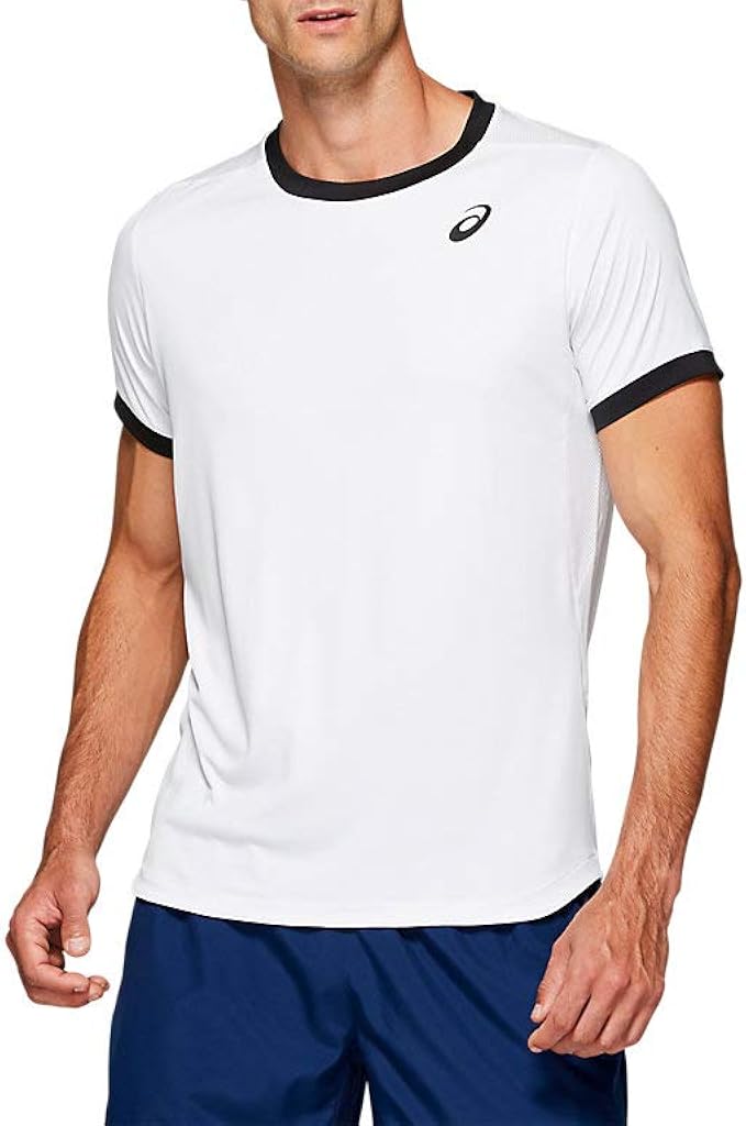 ASICS Men's Club Short Sleeve Top Tennis Apparel : Clothing