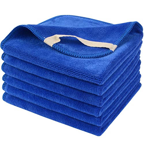 SINLAND Mikrofaser-Waschlappen, schnelltrocknend, 30,5 x 30,5 cm, 6 Stück, Blau