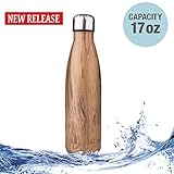 Kaitsy Water Bottle - Vacuum Insulated Water Bottle | Leak Proof No Sweating, 17 Oz