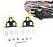 Bike Cleats Self-locking Road Cycling Bicycle Cleat Set Compatible with Shimano&Look (yellow)