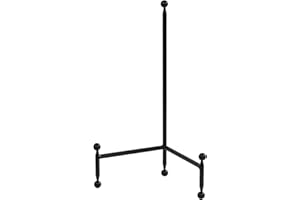 Red Co. Decorative Tripod Plate Stand and Art Holder Easel in Black Finish - 14" h