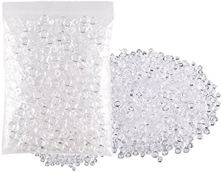 Metrmiss Fishbowl Beads for Crunchy Slime 340g Plastic Vase Filler Fish Bowl Beads for Homemade Slime Kid’s Craft Wedding and Party Décor Clear 12 Ounces