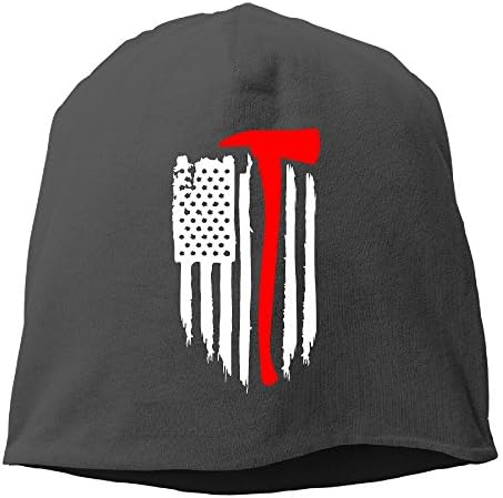 American Flag Firefighter Women/Men Wool Hat Soft Stretch Beanies Skull Cap Unisex