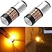 Alla Lighting 39-SMD 1157 7528 BAY15D Amber Yellow Xtremely Super Bright High Power 2835 Chipsets LED Lights Bulbs for Replacing Turn signal Blinker Side Marker Light Lamps