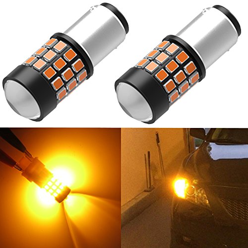 Alla Lighting 39-SMD 1157 7528 BAY15D Amber Yellow Xtremely Super Bright High Power 2835 Chipsets LED Lights Bulbs for Replacing Turn signal Blinker Side Marker Light Lamps