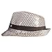 Windy City Novelties - New Year’s Eve 2023 LED Light Up Silver Sequin Fedora Party Hat | New Year’s Eve Party Supplies NYE Party Favors Cosplay Birthdays Weddings Roaring 20s Great Gatsby Decor