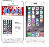 TruShield [2-PACK] Apple iPhone 6 6S PLUS Screen Protector - Tempered Glass - Package Includes Microfiber Cleaning Wipe and 2 x Tempered Glass Screen Protectors