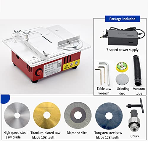 ZHJIUXING HO Tischkreissägen 96W, Mini Elektrische Tischkreissäge mit Anhebbarer Kreissägeblatt, Bohrmaschine, Polieren… – Bild 3