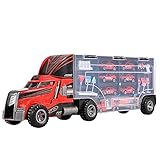 ThinkMax Container Truck with Fire Rescue Metal Cars Playset Vehicle Playset