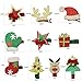 QtGirl 10 Pcs Christmas Toddler Baby Kids Girls Hairpins Xmas Party Glitter Hair Clips Barrettes