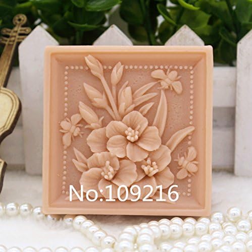 Creativemoldstore 1pcs Small Bouquet and Bee (zx150) Silicone Handmade Soap Mold Crafts DIY Mould