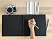 Black Guest Book, Photo Booth Album, Scrapbook, Blank Square Spiral Bound Cardboard Hardcover, 40 Sheets (12 Inches)