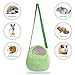 1 PCS Portable White Mesh Bag,African Hedgehog Hamster Breathable Pet Dog Carrier Bags,Handbags Puppy Cat Travel Backpack (M, White Mesh - Green)