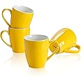 Sweese Porcelain Coffee Mugs - 16 Ounce (Top to the Rim) for Coffee, Latte, Tea, Cocoa, Set of 4, Yellow