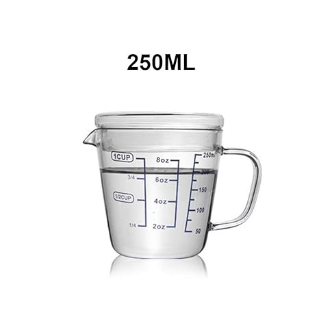 Jarra medidora de cristal de borosilicato para cocina, apta para ...