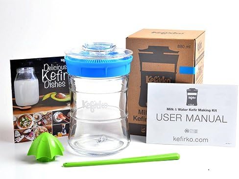 Kefirko Kefir Fermenter Starter Kit, Easily Make Milk and Water Kefir at Home, White 3830063020052, 900 ml - Image 3