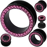1/2 Inch gauges ear plugs gemstone flesh tunnels double flare expander stretcher taper MoDTanOiz 12mm