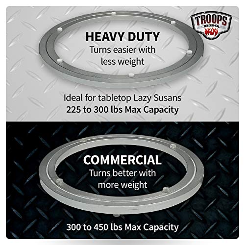 TROOPS BBQ Lazy Susan Turntable Ring HeavyDuty Aluminum Lazy Susan