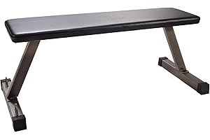 HolaHatha Home Gym Steel Workout Bench for Barbell, Weight Lifting, and Exercise, Black