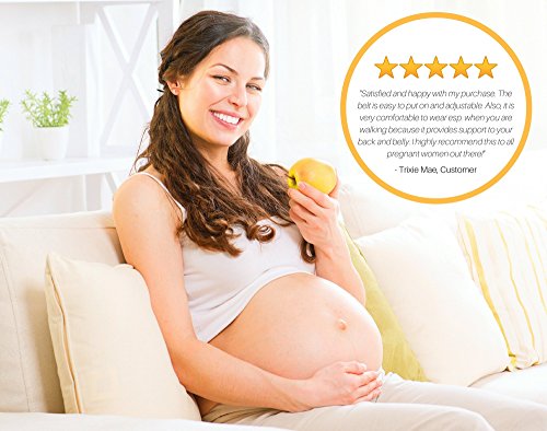 Maternity Belt Support for Back, Pelvic, Hip, Abdomen, Sciatica Pain Relief 2nd-3rd Trimester | Adjustable Belly Band for Pregnancy Brace - Comfortable Girdle for Running, Walking, Sitting (BLACK) - Thumbnail 3