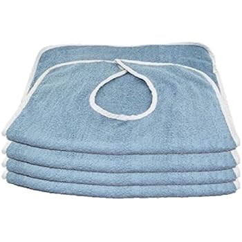 Deluxe Adult Terry Cloth Bibs - 3PK Blue