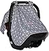 Baby Car Seat Cover For Girls And Boys By Danha – Unisex Carseat Canopy – Gray Color With Arrow Pattern – Can Be Used As Nursing Cover, Blanket And Changing Pad