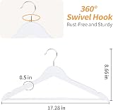 Amazon Basics Wood Suit Hangers 10 Pack 44 cm White view 2