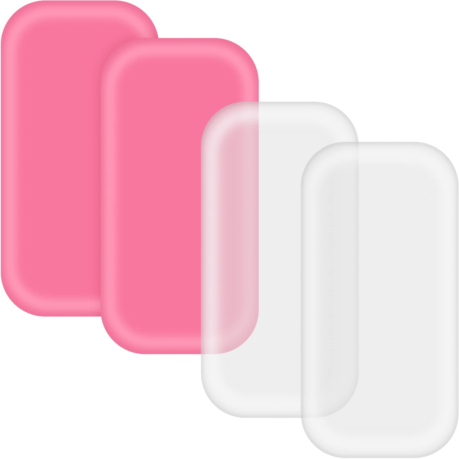 Photo 1 of 4 Pieces Silicone Lash Pad Rectangle Silicone Eyelash Extension Pad Loose False Lashes Holder Lash Grafting Gasket Pallet Reusable Silicone Pad Eyelash for Women and Lash Extension Supplies Tools