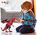 Kiddie Play Remote Control Dinosaur Toys LED Light Up Walking Dragon Roaring and Spraying Smoke Realistic t rex Dinosaur Toys for Boys and Girls 3-12 Years