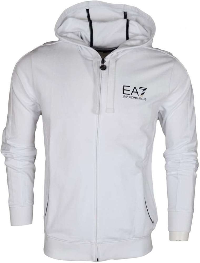 ea7 white hoodie