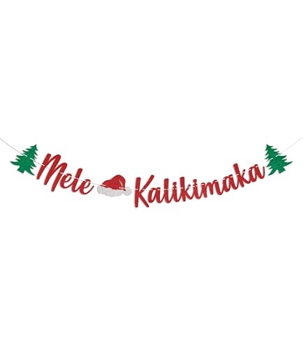 Amazon.com: Mele Kalikimaka Banner - Merry Christmas Party Decor