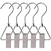 Aligle Energy Chrome Steel Heavy Duty Hanger Clips Hooks Portable Laundry Hook 360° Swivel Joint Triangle Hooks Metal Clip for Laundry Drying Hanging Organizer of Boots Shoes Closet 5 Pcs