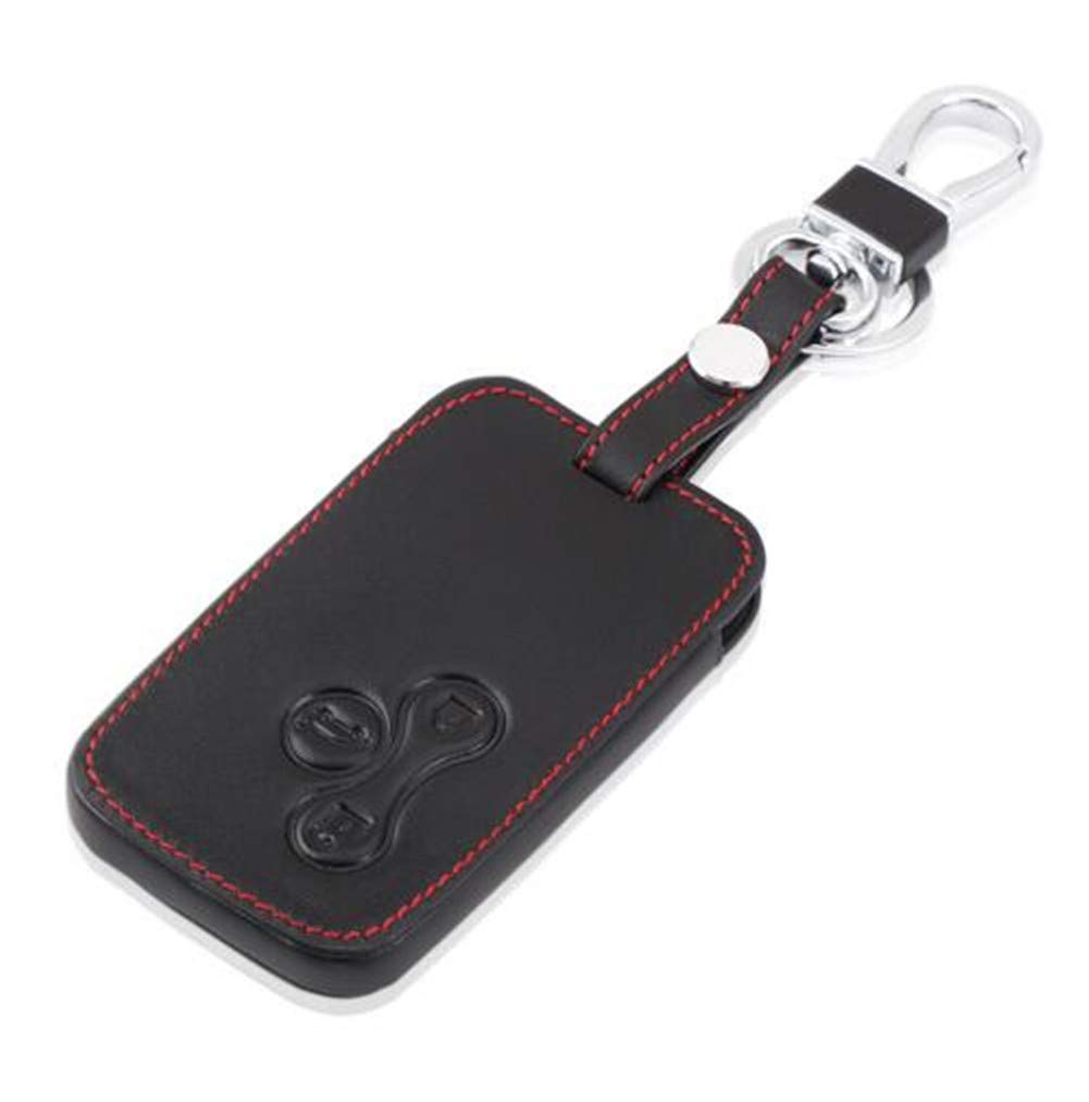 Happyit Leather Car Remote Key Cases Cover for Renault Megane R.S. Scenic 3 Buttons Smart Key Bag
