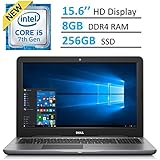 Dell Inspiron 15.6 HD (1366 x 768) LED-Backlit Laptop PC | Intel i5-7200u 2.5GHz | 8GB DDR4 RAM | 256GB SSD | HDMI | Bluetooth | Backlit Keyboard | Intel HD Graphics 620 | Windows 10 | GRAY