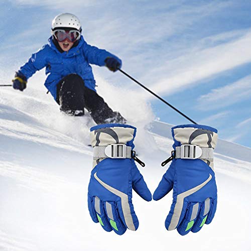 Leiyini Kids Winter Snow Ski Gloves Children Snowboard Gloves Outdoor Waterproof Gloves for Boys Girls