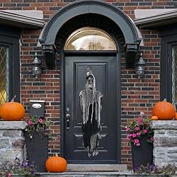 Haunted Hill Farm 5.2 ft. Hanging Witch with Button