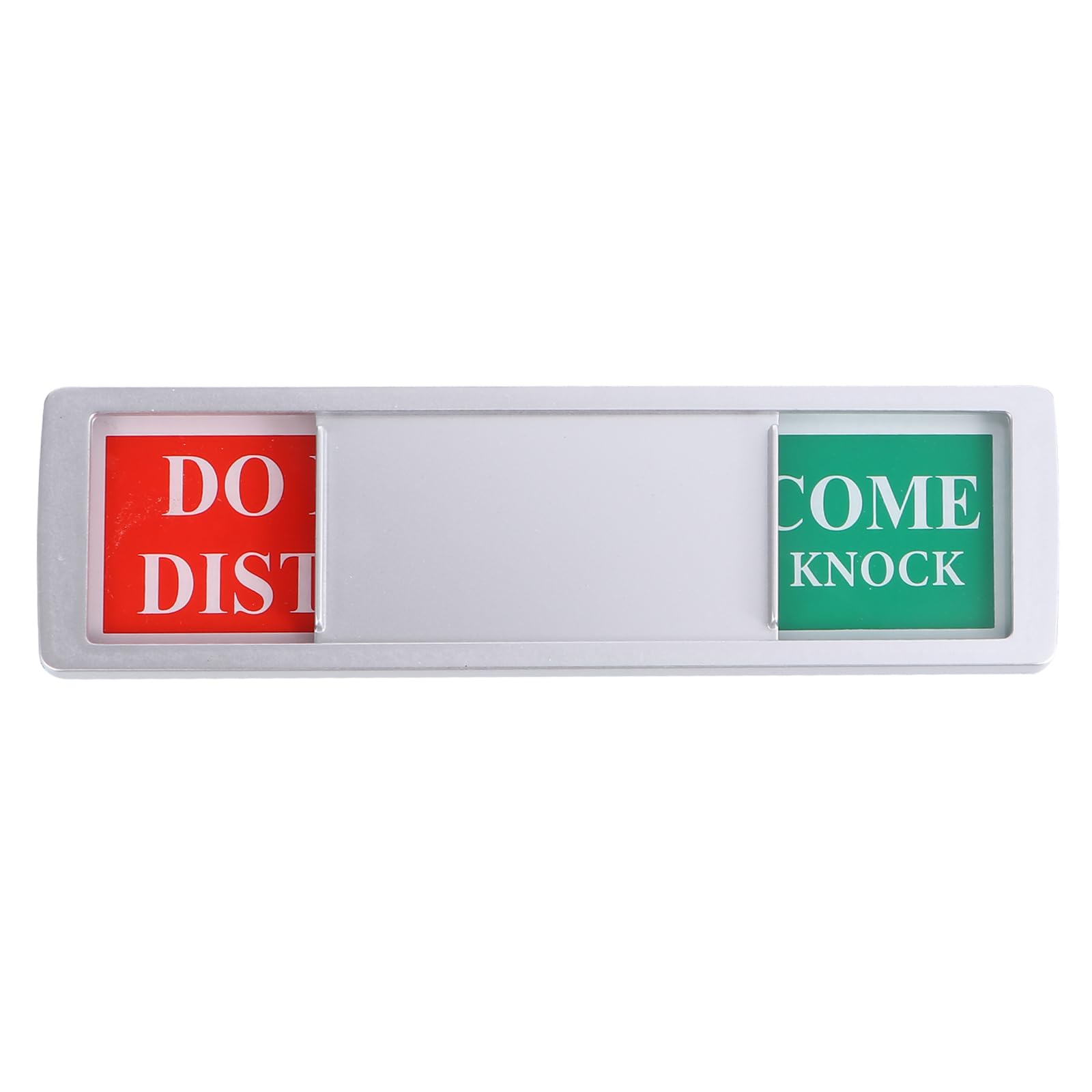 NUOBESTY Privacy Slide Door Sign Do Not Disturb/Welcome Sign Office Conference Privacy Sign Indicator for Office Home Respecting Your Space and Time, Silver