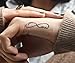 Tattify Infinity Temporary Tattoo - Item (Set of 2) - Other Styles Available and Fashionable Temporary Tattoos - Tattoos that are long lasting and Waterproof