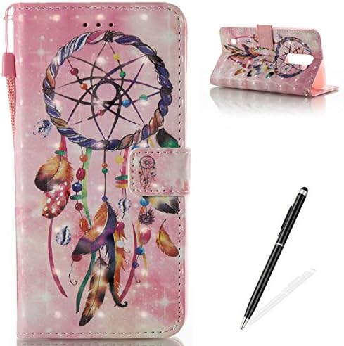 MAGQI For LG Stylus 2(LS775) Cover Luxury PU Leather Wallet Flip Notebook Style Case with Unique 3D Effect Card Slots Magnetic Closure Stand Function Full Body Protective-Colorful Dreamcatcher