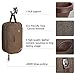 TOUPONS Men's Travel Toiletry Organizer Bag Canvas Shaving Dopp Kit TSA Approved (Coffee)