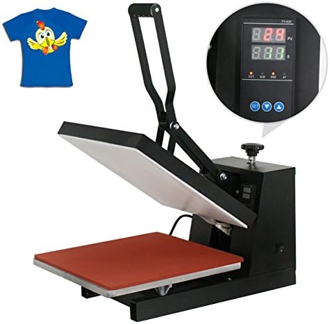 SuperDealUsa 15" X 15" Digital Heat Press Machine Clamshell Sublimation T-Shirt Transfer Machine, Black(15" X 15")