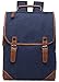 Aidonger Unisex Vintage Canvas Casual Backpack (Dark Blue)