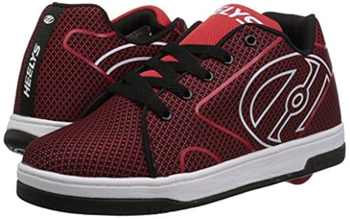 HEELYS Unisex-Child Propel Sneaker, Red/Black/Knit, 13 Medium US