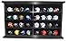 Pocket Pro Pocket Size Mini Football Helmet Display Case Cabinet Holders Rack w/ UV Protection, Black Finish