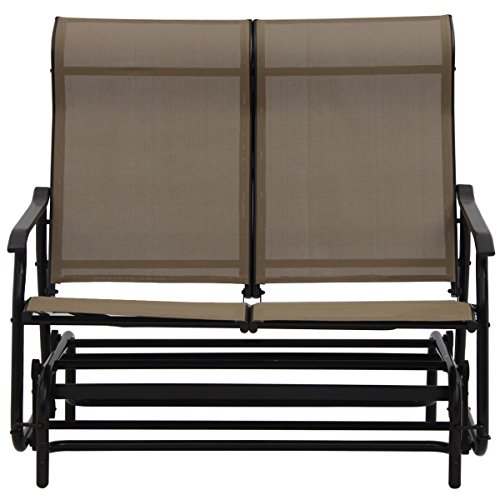 image for Giantex Glider Bench Outdoor 2 Person Loveseat Chair Loveseat Armchair